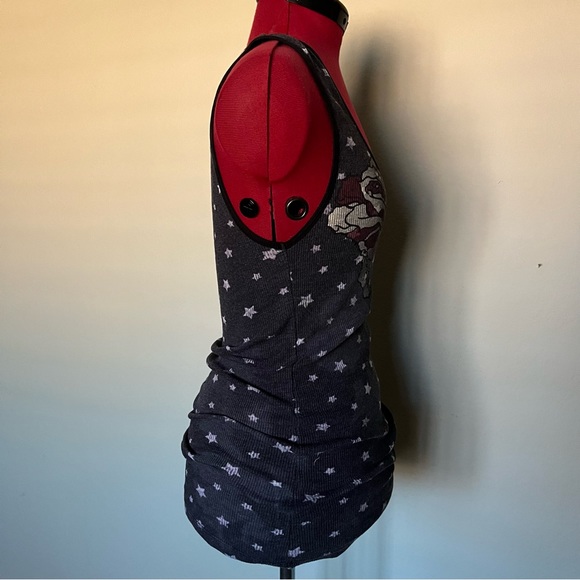 GRAIL Bertha skull roses tank 100% cotton - Picture 7 of 10